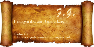 Feigenbaum Gusztáv névjegykártya